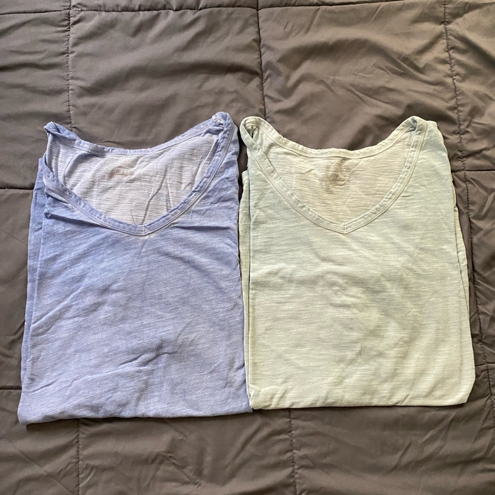 Lane Bryant Women’s Plus Size 22/24 3x Set of 2 Slub Knit Cotton T-Shirts